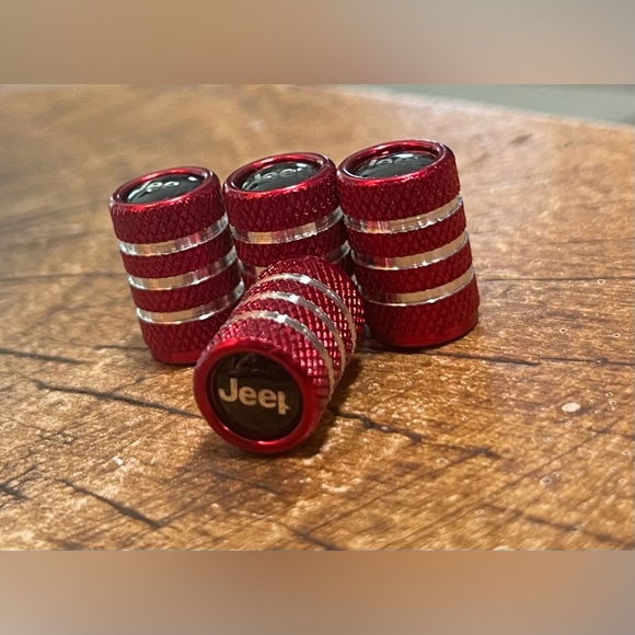 Jeep tire valve stem covers red - Picture 2 of 2